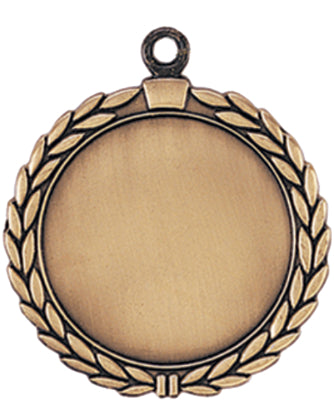 Custom Stock Wreath Medals with 2" Insert