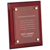 Rosewood 8" x 10" Piano Finish Floating Acrylic Plaque