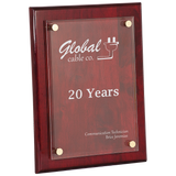Rosewood 9" x 12" Piano Finish Floating Acrylic Plaque