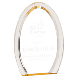 Gold 7" Oval Halo Acrylic