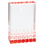 Red 3 1/2" x 5" Mirage Acrylic