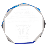 Blue 6" Octagon Acrylic Award