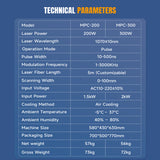 200W & 300W Pulse Air Cooled Laser Cleaner Rust Remover