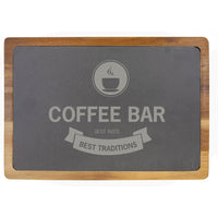 13" x 9" Acacia Wood Slate Cutting Board